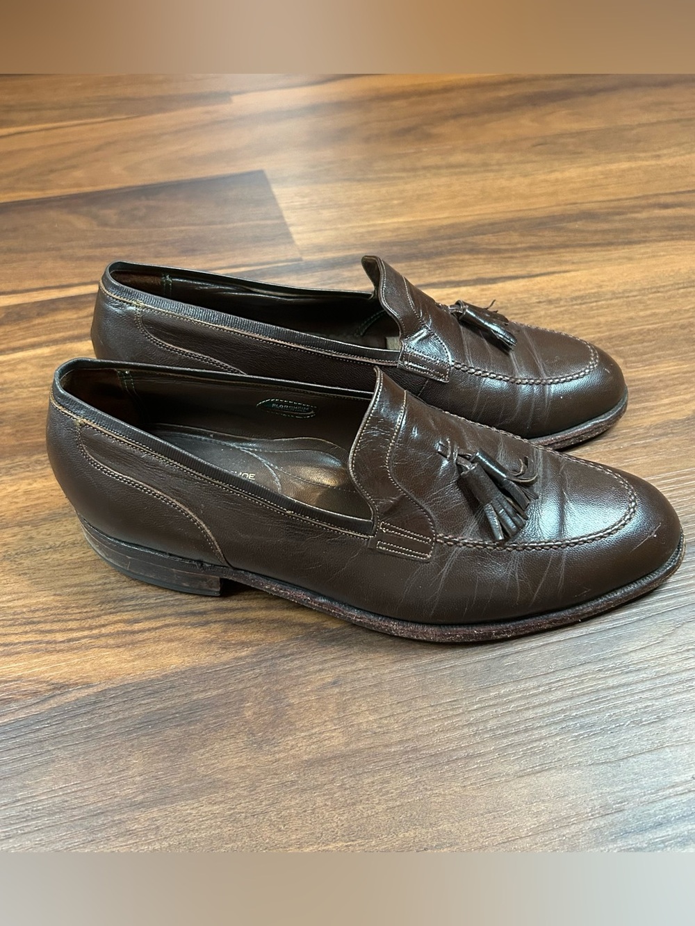 Vintage Florsheim imperial Dark Brown Leather Tassel Loafers